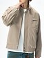 abordables Chaquetas Informales-Hombre Chaqueta ligera Chaqueta casual Vacaciones Diario Cortavientos Bolsillo Primavera Otoño Plano Moda Clásico Escote Chino Regular Albaricoque Negro Morado Verde Trébol Caqui Chaquetas