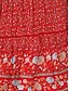 billige Grafiske skjørt-Dame الالتفاف A-linje Bohem Fritid Maksi Høy Midje Skjørt Blomstret Trykt mønster Mikroelastisk Gate Daglig Rød Aprikos Sommer Polyester Rayon