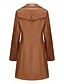 voordelige Winterjassen-Dames Jas Comfortabel Knop Modieus Street Style Effen Buiten Casual / Dagelijks Lang Strijkijzer Normale pasvorm Lange mouw bovenkleding Zwart Bordeaux Kameel Herfst Winter