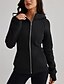 abordables Sweatshirts en polaire-Femmes Sweats à capuche zippés Uni Streetwear Occasionnel manche longue À capuche Hauts Réguliers Fête Sortir Fermeture éclair Avec Poches Noir Blanche Orange Gris Automne Hiver