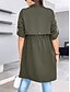 abordables Manteaux Trench-Femmes Veste Décontractée Confortable Respirant Avec Poches Mode Occasionnel Uni Vacances Rue Occasionnel Tenue quotidienne Ouvert devant Régulier Col Rabattu Coupe régulière manche longue Vêtements