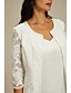 ieftine Blazere și costume-sacou damă din dantelă, blazer, plasă, elegant, mânecă 3/4, guler rotund, bluze obișnuite, nuntă, invitați, serviciu, zi de zi, dantelă, alb, primăvară, toamnă