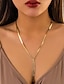 billige Kvinders halskæde-Elegant metal lariat choker halskædesæt til kvinder - minimalistisk guld &amp;Sølv Y-formet kædesmykke til damer, perfekt til fester, date-aftener og aftenoutfits