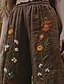 abordables pierna ancha y cintura alta-Mujer Perneras anchas Pantalones Pantalones palazzo Moda Boho Longitud total Alta cintura Flor Cintura elástica Estampado Transpirabilidad Cómodo Calle Ropa Cotidiana Noche Marrón oscuro Café