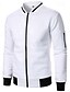 preiswerte Lässige Jacken-Herren Leichte Jacke Freizeitjacke Collegejacke Urlaub Täglich Tasche Spleißen Frühling Herbst Farbblock Mode Klassisch Stehkragen Regulär Waffelstoff Schwarz Weiß Wein Marineblau Khaki Jacken