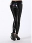 voordelige Effen legging-Dames Leren broek Leggings Streetwear Lang Hoge taille Effen Hoge snede Winddicht Micro-elastisch Straat Uitgaan Zilver Meerblauw Zwart Rood Herfst Normale pasvorm