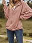 economico Felpe e Sweatshirt Texturizzati-Per donna Felpa con texture Felpe con cappuccio Semplice Streetwear Casual Manica Lunga Con Cappuccio Top Regolari Streetwear Ferie Uscire Cerniera Tasca Rosa chiaro Nero Vino Blu marino Blu Autunno