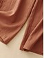abordables Pantalon uni en coton et lin-Femmes Pantalon en coton et lin Jambe large Chinos Vacances ancien Mode Longueur complète Taille haute Uni Avec Poches Confort Extérieur Non Elastique Vacances Rue Quotidien Jaune Orange Beige Ét