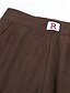 economico pantaloni eleganti da donna-Per donna Pantaloni Eleganti Pantaloni Moda Streetwear Lunghezza intera Vita Alta Semplice Tasca Elastico in vita Traspirabilità Confortevole Streetwear Abbigliamento quotidiano Uscire Nero Marrone