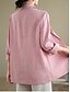 cheap Shirts-Women&#039;s Cotton Linen Blazer Comfortable Breathable Buttons Casual Plain Office Street Casual Daily Wear Single Breasted Regular Turndown Regular Fit Long Sleeve Outerwear