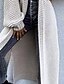 preiswerte Sweaterjacken-Damen Pullover Strickjacke Mode Einfarbig Gerippt V Ausschnitt Knöpfe Gestrickt Langarm Lange Oberteile Stricken Outdoor Täglich Aprikose Herbst