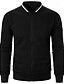 preiswerte Lässige Jacken-Herren Leichte Jacke Freizeitjacke Collegejacke Urlaub Täglich Tasche Spleißen Frühling Herbst Farbblock Mode Klassisch Stehkragen Regulär Waffelstoff Schwarz Weiß Wein Marineblau Khaki Jacken