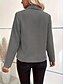 billige Blazere og dresser-Dame Blazer Bekvem Pustende Slank passform Mote Moderne عادي Arbeid Daglig Normal Aftæpning Normal Langermet Yttertøy Grå Høst Vinter