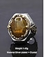 billige Menns smykker-menns vintage krystall statement-ring – justerbare, åpne sølvbelagte smykker med utskåret design til mote, fester og gaver