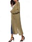 preiswerte Strickjacken und Oberbekleidung-Damen Pullover Strickjacke Mode Streetwear Täglich Einfarbig Gerippt Öffnung vorne Tasche Gestrickt Langarm Lange Oberteile Stricken Ferien Ausgehen Wochenende Rosa Wein Herbst Winter