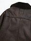 abordables Vestes en simili cuir-Femmes Veste en Polaire Veste Décontractée Gilet en daim Coupe-vent Chaud Avec Poches Mode Moderne Occasionnel Couleur Unie Sortir Week-end Simple Boutonnage Régulier Revers Coupe régulière manche