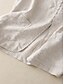 baratos Colete-Mulheres Colete Confortável Respirável Bolsos Botões Casual Tecido Férias Rua Casual Roupa Diária Não Trespassado Curto Decote V Normal Sem Manga agasalhos Branco Cáqui Bege Verão Primavera