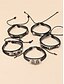 voordelige Halloween Accessoires-Set leren armbanden met schedelbedels voor heren – verstelbare punkarmband van echt leer voor Halloweenfeesten, cosplay en rockconcerten
