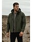 abordables Vêtements d'extérieur élites pour hommes-Homme Veste d'Extérieur Poche à Fermeture Éclair Poches multiples Printemps Automne Hiver Couleur Unie Sports Neutre À capuche Noir Blanche Vert Véronèse Rose rouge Veste