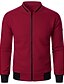 preiswerte Lässige Jacken-Herren Leichte Jacke Freizeitjacke Collegejacke Urlaub Täglich Tasche Spleißen Frühling Herbst Farbblock Mode Klassisch Stehkragen Regulär Waffelstoff Schwarz Weiß Wein Marineblau Khaki Jacken