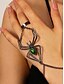 cheap Halloween Accessories-Women&#039;s Halloween Spider Hand Chain Bracelet with Green Gem – Gothic Alloy Jewelry for Costume Parties, Cosplay &amp; Spooky Events
