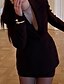 cheap Blazers &amp; Suits-Women's Blazer Comfortable Pocket Buttons Fashion Plain Street Going out Single Breasted Regular Turndown Regular Fit Long Sleeve Outerwear Brown Fall Winter