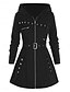abordables Manteaux &amp; trenchs-Femmes Veste à Capuche Confortable Respirant Fermeture éclair Avec Poches Occasionnel Uni Vacances Rue Tenue quotidienne Sortir Fermeture éclair Régulier À capuche Coupe régulière manche longue