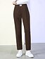 economico pantaloni eleganti da donna-Per donna Pantaloni Eleganti Pantaloni Moda Streetwear Lunghezza intera Vita Alta Semplice Tasca Elastico in vita Traspirabilità Confortevole Streetwear Abbigliamento quotidiano Uscire Nero Marrone