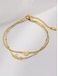 voordelige Damesarmband-Gouden enkelbandje met hartjesmotief voor dames – verstelbare ketting van legering, elegant minimalistisch ontwerp voor zomer, strand en vrijetijdskleding