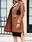 voordelige Winterjassen-Dames Jas Comfortabel Knop Modieus Street Style Effen Buiten Casual / Dagelijks Lang Strijkijzer Normale pasvorm Lange mouw bovenkleding Zwart Bordeaux Kameel Herfst Winter