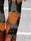 preiswerte Halloween-Hosen-Damen Hosen Hose Leggings Streetwear Lässig Volle Länge Hohe TaillePantsHalloween Kürbis Elastischer Bund Druck Atmungsaktivität Bequem Dehnbar Urlaub Straße Alltagskleidung Orange Frühling Herbst