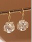 abordables Boucle d&amp;#39;oreille pour femme-Boucles d&#039;oreilles pendantes élégantes en forme de rose pour femme – alliage plaqué or avec pétales nacrés, style vintage romantique, idéales pour les mariages, les fêtes et les occasions formelles