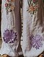 ieftine picior lat și talie înaltă-Pentru femei Picior Larg Pantaloni Pantaloni Palazzo Modă Boho Lungime totală Talie Înaltă Floare Talie elastică Cordon Imprimeu Respirabilitate Comfortabil Stradă Purtare Zilnică Ieșire Mov