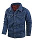abordables Chaquetas Cargo-Hombre Chaqueta ligera Chaqueta casual Chaqueta de mezclilla Vacaciones Diario Bolsillo Otoño Invierno Plano Moda Clásico Diseño Regular Negro Marrón Verde Trébol Azul Oscuro Azul claro Chaquetas