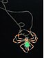 voordelige Halloween Accessoires-Halloween glow-in-the-dark spinnenhanger voor heren - roestvrij staal en zinklegering, gothic stijl, feest- en cosplay-sieraden
