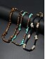 economico Gioielli da uomo-Per uomo Collana Marrone Verde Bianco-nero Legno Turchese Bohemien Moda Stile Etnico