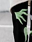 abordables Bas de Halloween-Femmes Pantalons Leggings Streetwear Occasionnel Longueur complète Taille hautePantsHalloween Main Taille Élastique Imprimé Respirabilité Confortable Élastique Vacances Rue Tenue quotidienne Noir