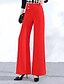 abordables pierna ancha y cintura alta-Mujer Perneras anchas pantalones de traje Pantalones Moda Ropa de calle Longitud total Alta cintura Plano Transpirabilidad Cómodo Calle Ropa Cotidiana Noche Negro Blanco Rojo Azul Real Primavera Otoño