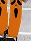 abordables Bas de Halloween-Femmes Pantalons Leggings Streetwear Occasionnel Longueur complète Taille haute À Motifs Taille Élastique Imprimé Respirabilité Confortable Élastique Vacances Rue Tenue quotidienne Orange Gris
