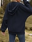 economico Felpe e Sweatshirt Texturizzati-Per donna Felpa con texture Felpe con cappuccio Semplice Streetwear Casual Manica Lunga Con Cappuccio Top Regolari Streetwear Ferie Uscire Cerniera Tasca Rosa chiaro Nero Vino Blu marino Blu Autunno