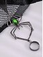 cheap Halloween Accessories-Women&#039;s Halloween Spider Hand Chain Bracelet with Green Gem – Gothic Alloy Jewelry for Costume Parties, Cosplay &amp; Spooky Events