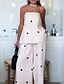 cheap Women&#039;s Blouse Suits-Women&#039;s Active Fashion Blouse Pants Sets Sleeveless Off Shoulder Polka Dot Backless Daily Casual Daily White Summer Regular Fit