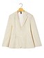 billige Herre klassiske blazere-Herre Blazer i hør Sportsfrakke Afslappet Daglig Forår sommer Bomuld og linned Helfarve comfy Enkeltbrystet to-knap Blazer Beige Lyseblå