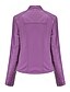 voordelige Imitatieleren jassen-Dames Jas van imitatieleer Winddicht Comfortabel Zak Volledige ritssluiting Modieus Buiten Effen Straat Casual / Dagelijks Normaal Strijkijzer Normale pasvorm Lange mouw bovenkleding Diep Paars Zwart