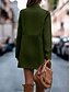 abordables Abrigos de Invierno-Mujer Abrigo Mantiene abrigado Cómodo Bolsillo Moda Moderno Plano Trabajo Diario Frente Abierto Regular Escote Chino Ajuste regular Manga Larga Ropa de calle Negro Marrón Caqui Otoño Invierno