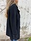 preiswerte Trenchcoats-Damen Winterjacke Mantel Freizeitjacke Warm Bequem Tasche Knöpfe Mode Modern Lässig Einfach Outdoor Straße Ausgehen Einreihig Regulär Steigendes Revers Normale Passform Langarm Oberbekleidung Schwarz