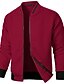 preiswerte Lässige Jacken-Herren Leichte Jacke Freizeitjacke Collegejacke Urlaub Täglich Tasche Spleißen Frühling Herbst Farbblock Mode Klassisch Stehkragen Regulär Waffelstoff Schwarz Weiß Wein Marineblau Khaki Jacken
