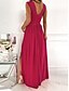 abordables Robe Simple-robe noire pour femme robe de bal robe de soirée dentelle froncée col en V sans manches invité de mariage noir rose printemps automne