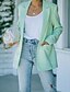 preiswerte Blazer &amp; Anzüge-Damen Blazer Bequem Atmungsaktiv Tasche Mode Modern Einfach Arbeit Täglich Regulär Umlegekragen Normale Passform Langarm Oberbekleidung Rosa Orange Grün Frühling Herbst