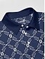 abordables Hauts-Homme T-shirt POLO bleu marine Manche Courte Top Tenue de golf Vêtements Tenues Porter des vêtements